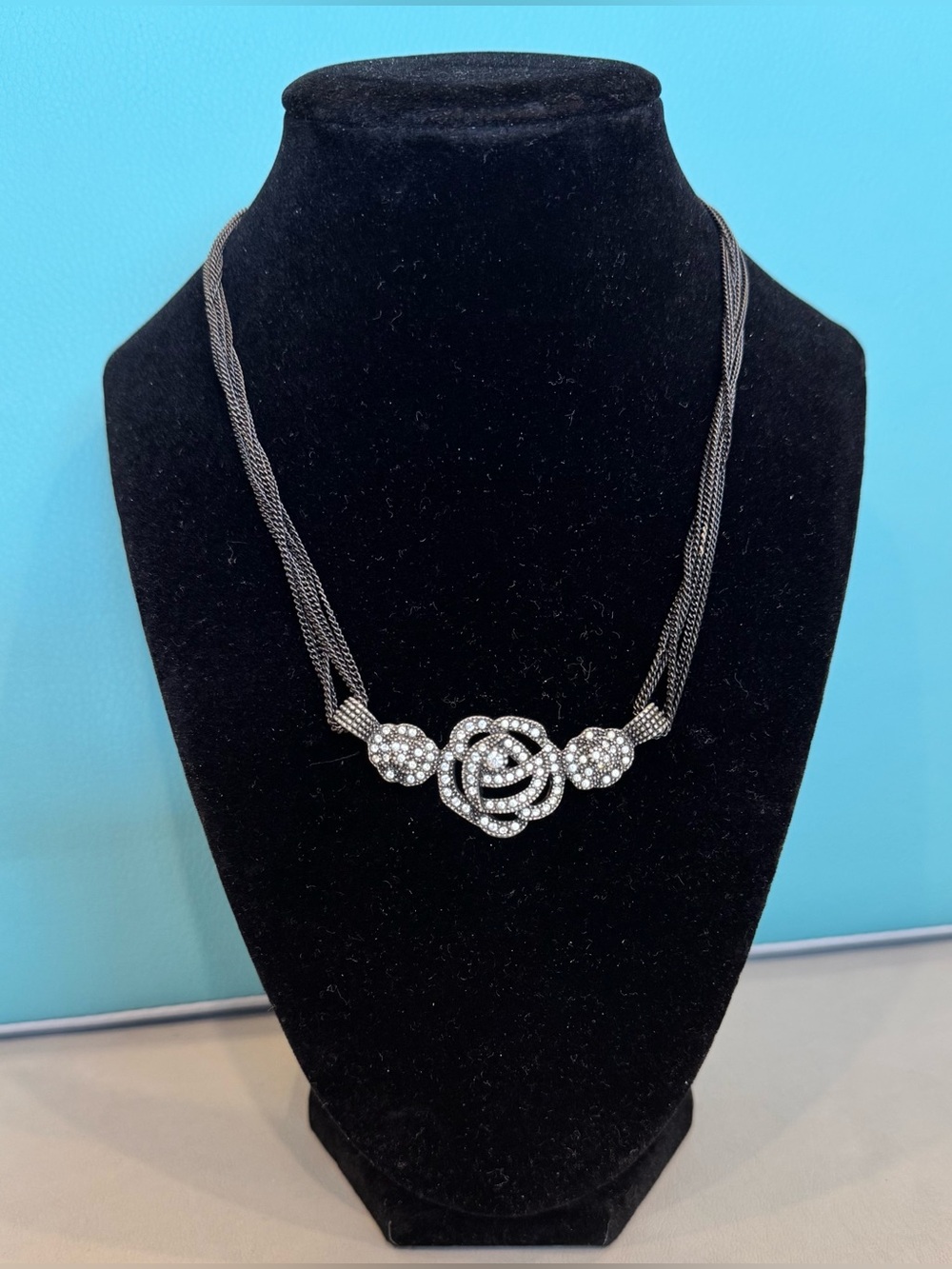 Dior Vintage Gunmetal Necklace
